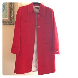 Pure baby alpaca red coat